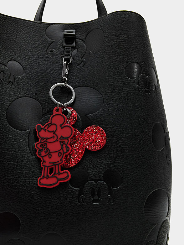 Black backpack with embossed Mickey Mouse - 5