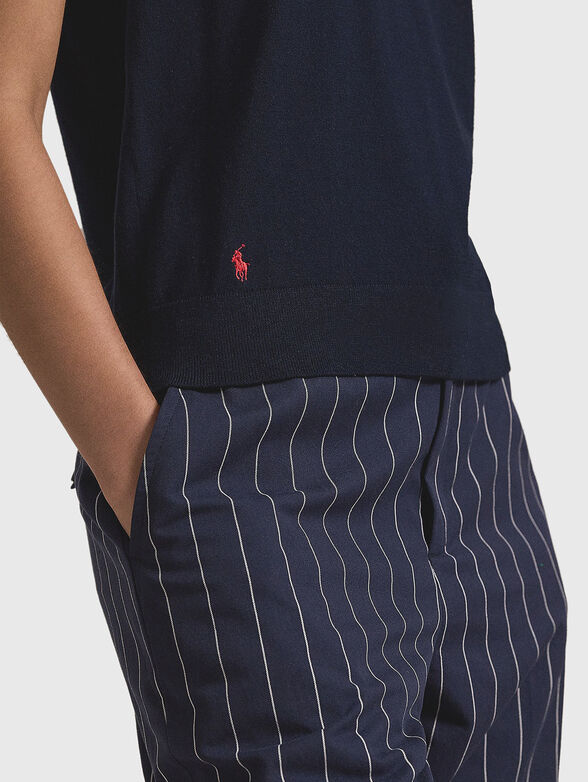 Cotton top with embroidered logo - 3
