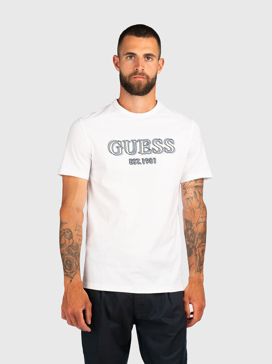 Slim T-shirt with logo embroidery - 1