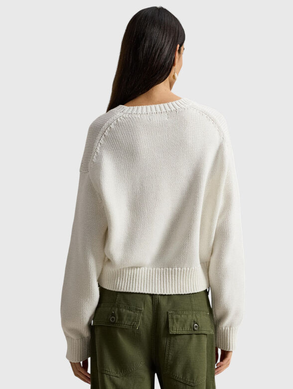 Cotton sweater with logo accent - 3