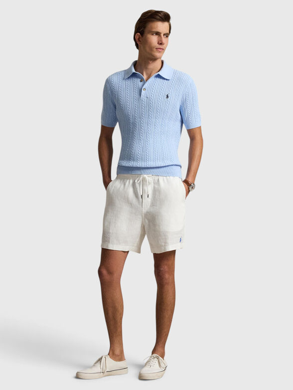 Cable knit polo shirt - 1