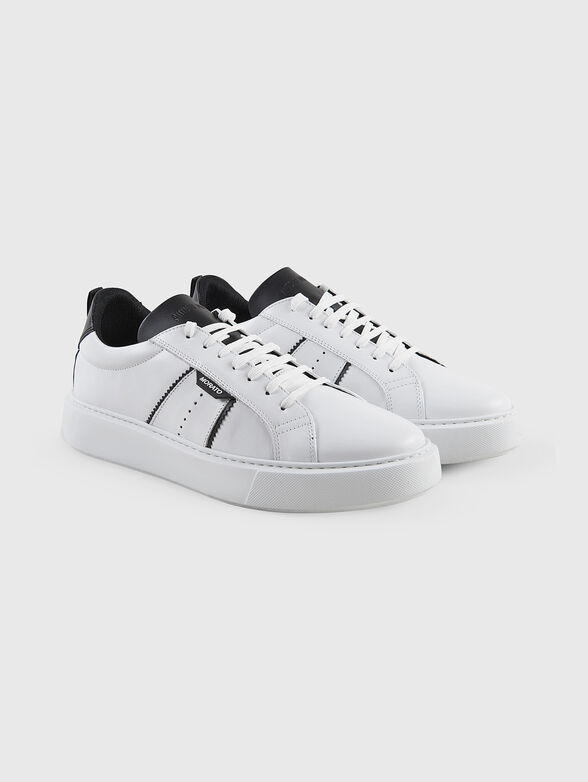 BYRON GYLL leather sports shoes with clontrast details - 2