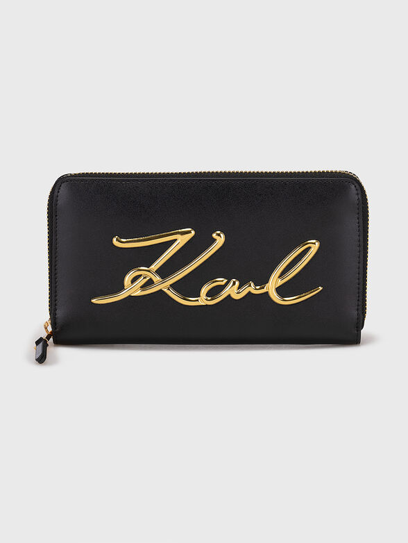 K/SIGNATURE black purse with logo accent - 1