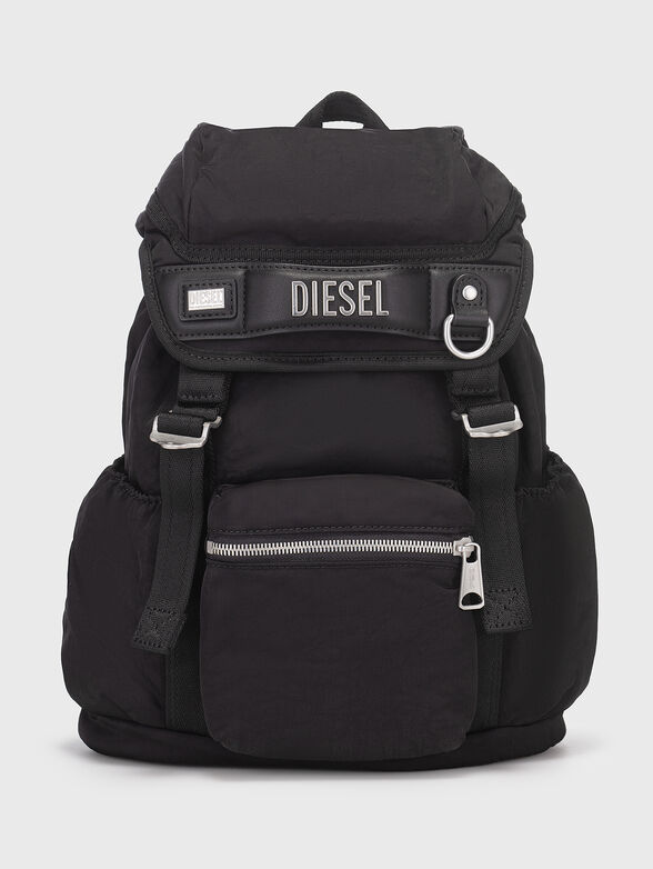 Black backpack with logo detail  - 1