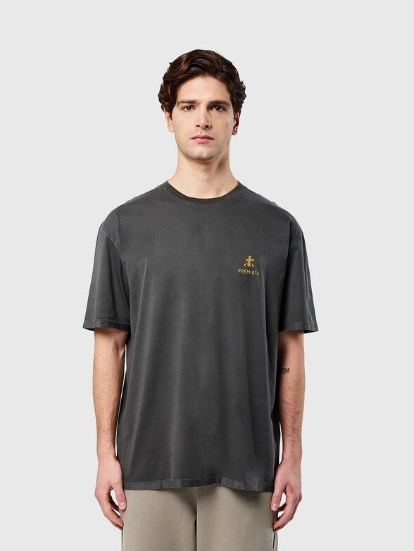 Oversized T-shirt with contrasting logo - 1