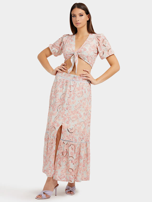 SILVIA multicolor top with embroidery - 2