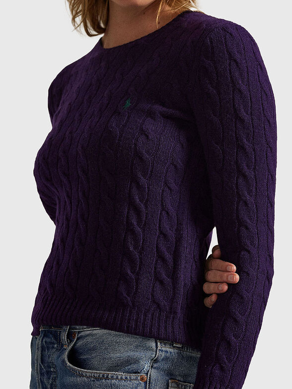 Cashmere blend wool sweater - 4
