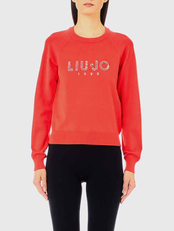 Sweater with oval neckline  - 1