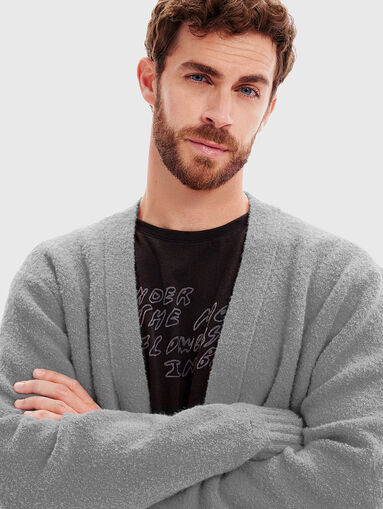 Cardigan with grey buttons - 5