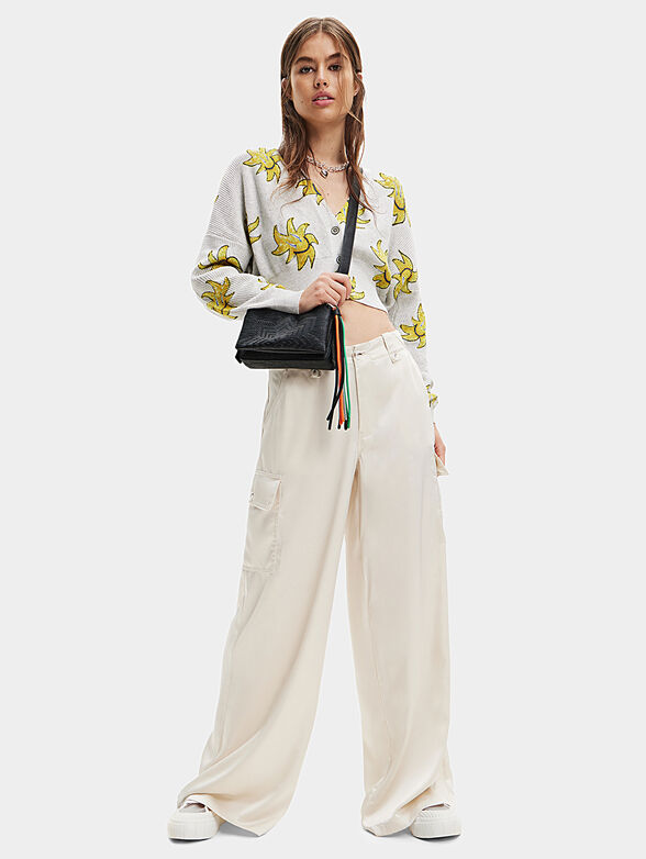 Cardigan with contrasting print - 2