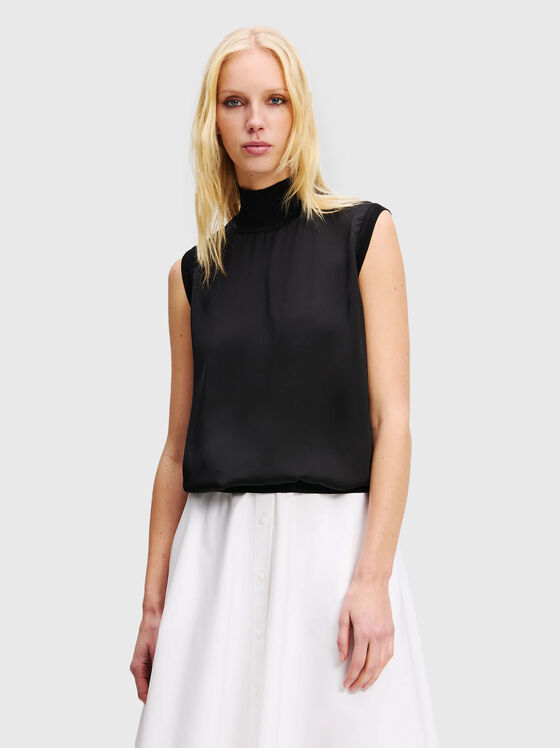 Sleeveless satin top - 1