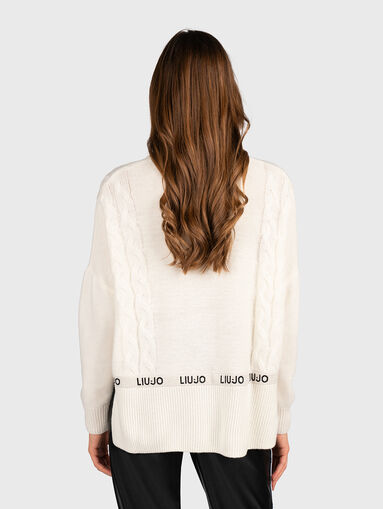 Black sweater with logo details - 3