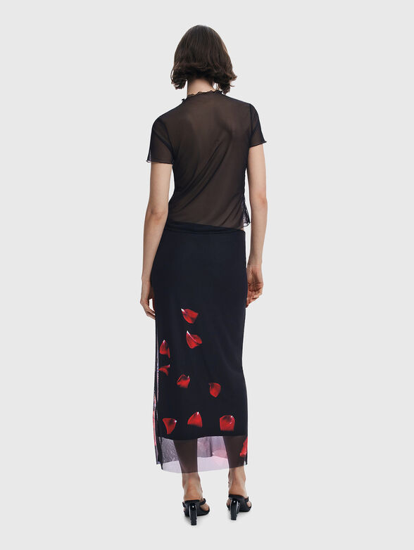 TYLER midi skirt with floral motifs - 2