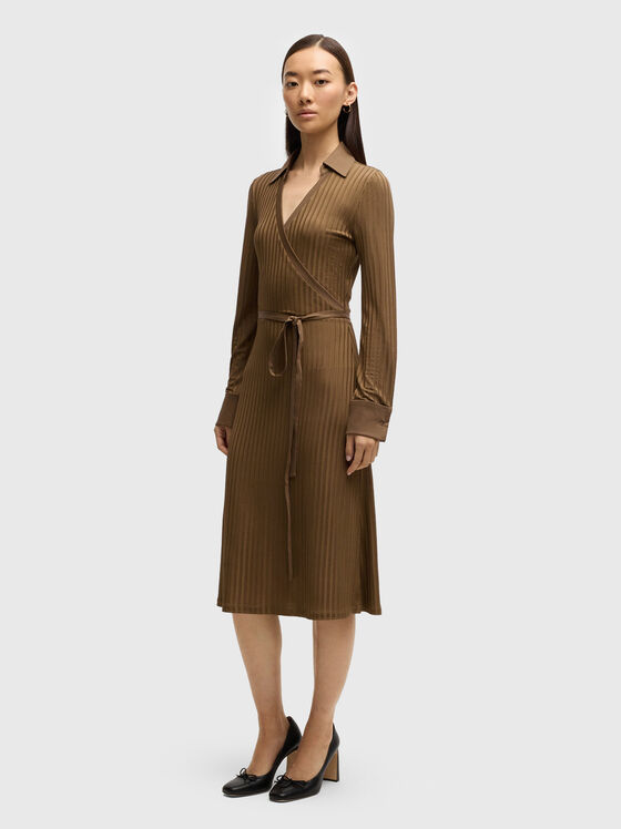 Midi dress with waist belt - 1