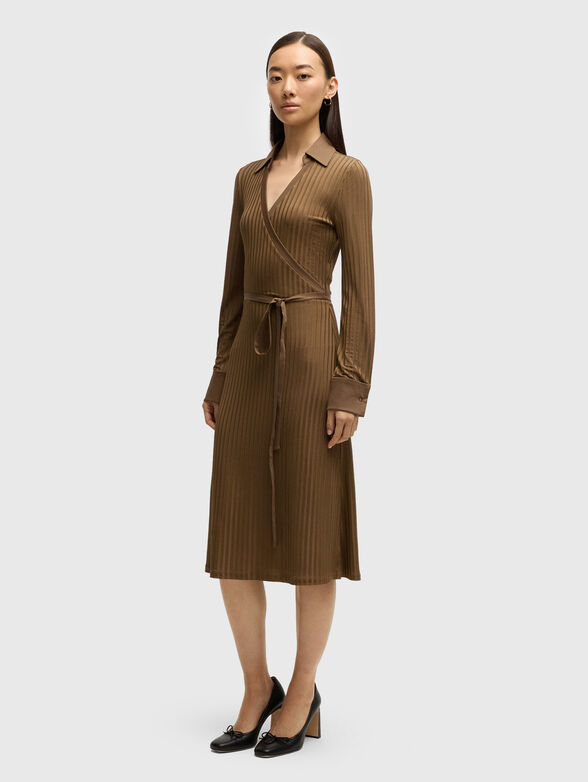 Midi dress with waist belt - 1