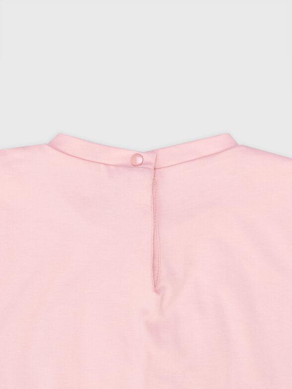 Pink dress with bow accent - 3