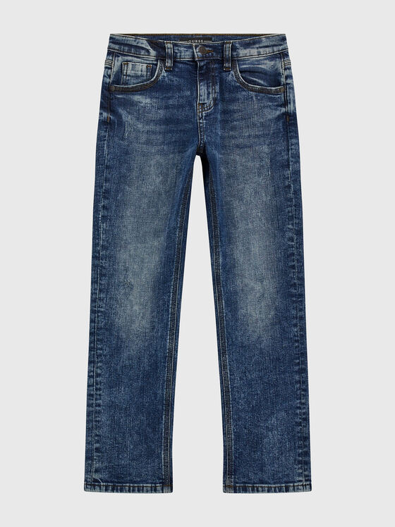 Blue jeans with washed effect - 1