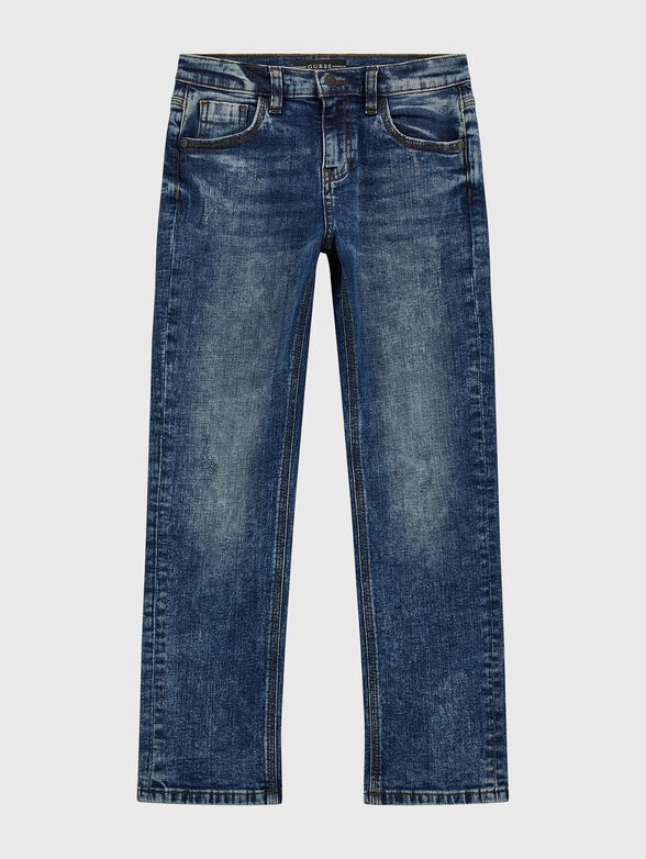 Blue jeans with washed effect - 1