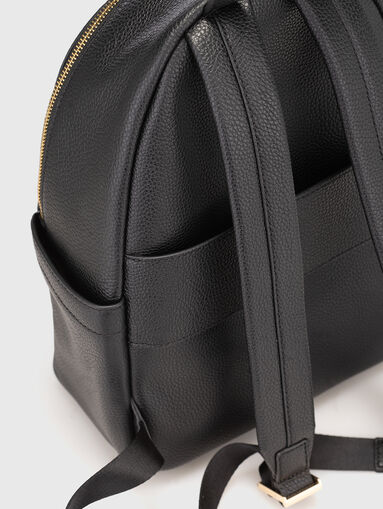 Leather  backpack with gold details - 4