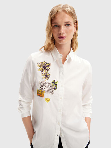 VENECIA white shirt with contrasting elements - 5