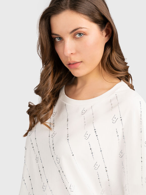 BLack T-shirt with rhinestones - 4