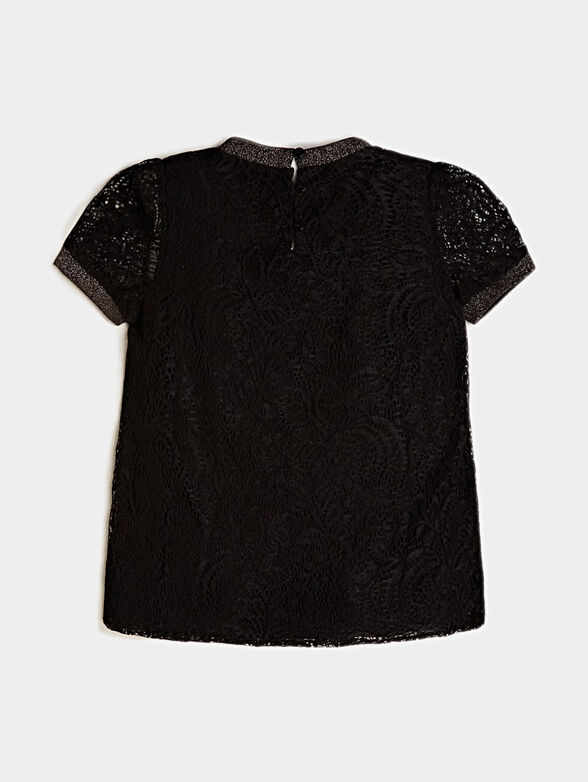 Black lace blouse - 2