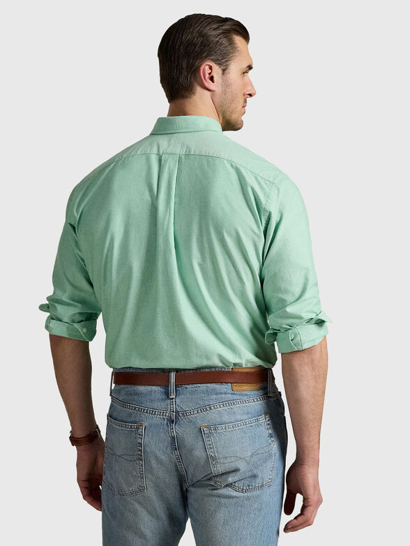 Cotton shirt with logo embroidery - 3