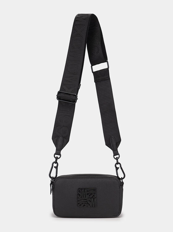 Черна кросбоди чанта BRISA с лого детайл - 1