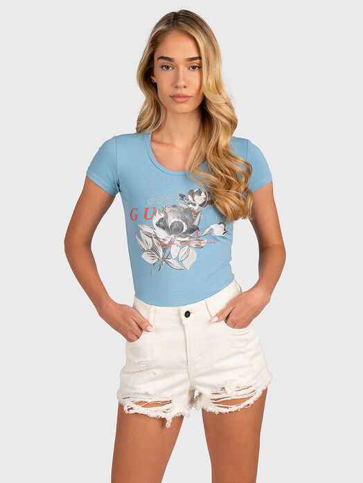 T-shirt in black color with logo print