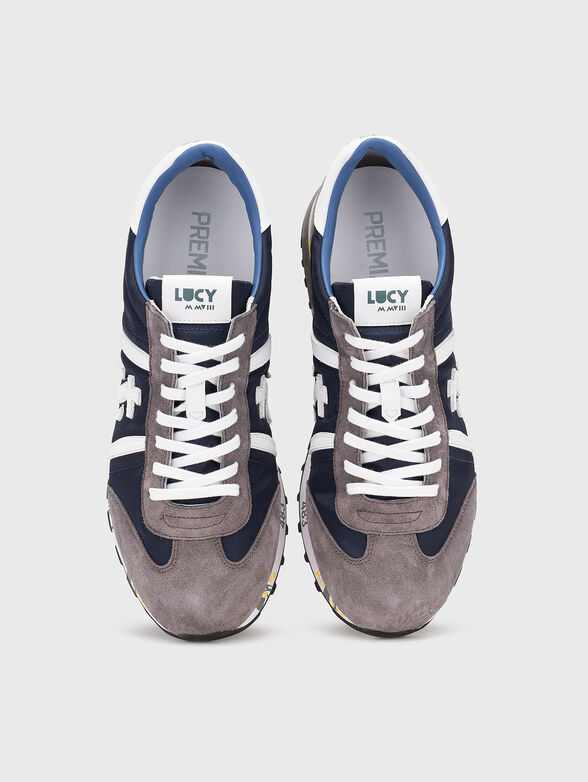 LUCY textile and suede sneakers - 6