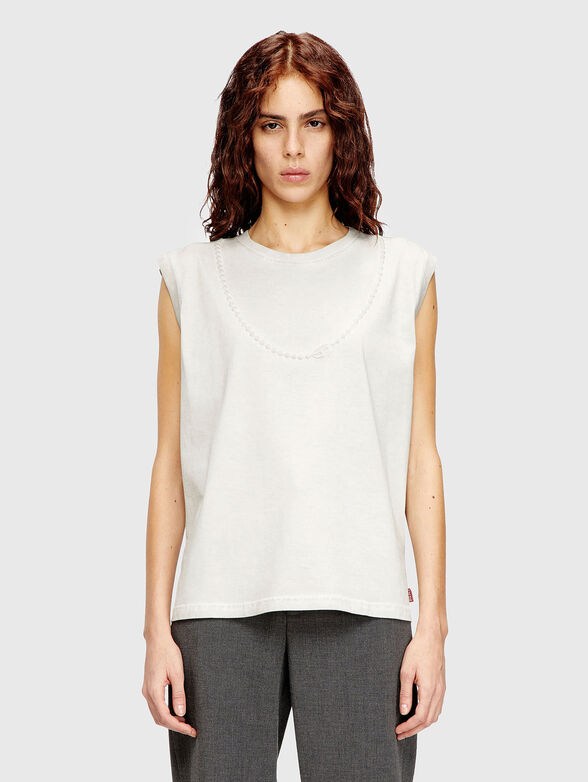 T-EMBEJ cotton T-shirt with embossed detail - 1