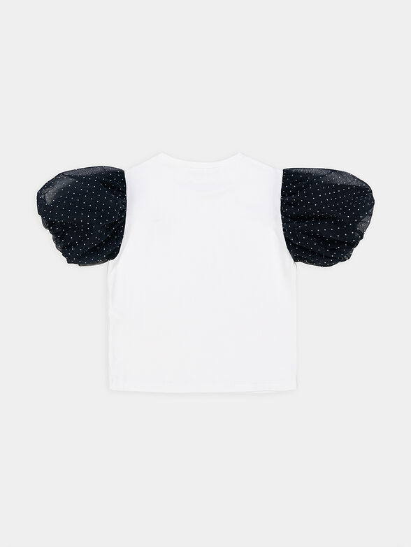 T-shirt with accent short sleeves - 1