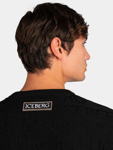 Sweater with embossed logo texture - 4