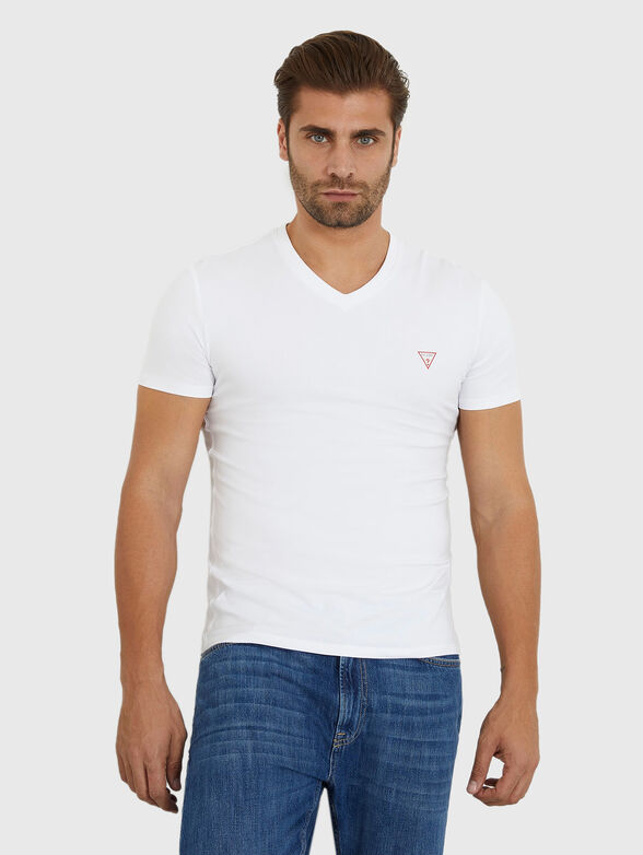 V-neck cotton T-shirt - 1