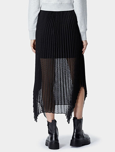 Pleated asymmetric skirt - 3