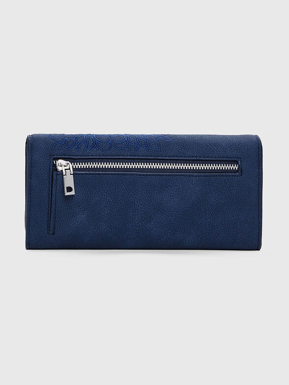 Blue wallet with embroidery - 2