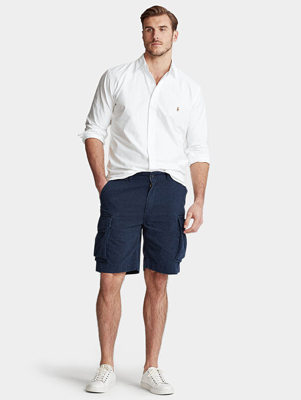 Cotton shirt with logo embroidery - 4
