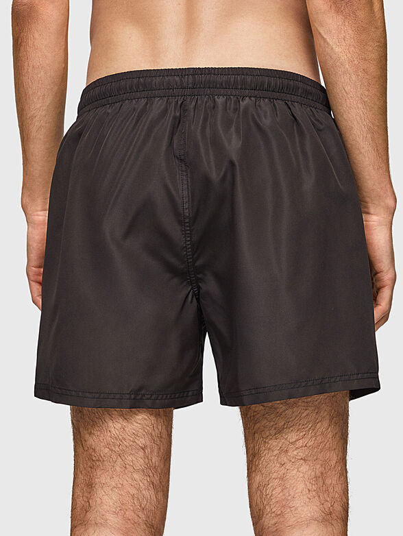  FINNICK black beach shorts with contrast logo  - 2