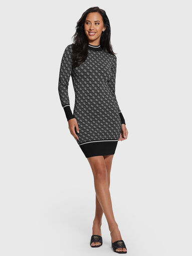 Knit dress with monogram logo detail - 5
