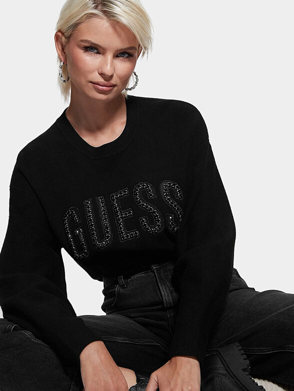 ESTELLE black sweater with rhinestones - 5