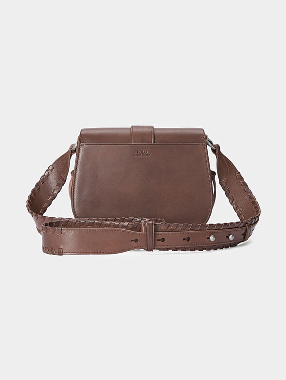Leather crossbody bag with a metal accent - 2