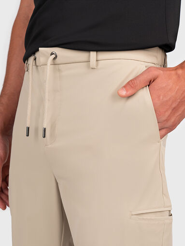 Beige slim chino pants - 4