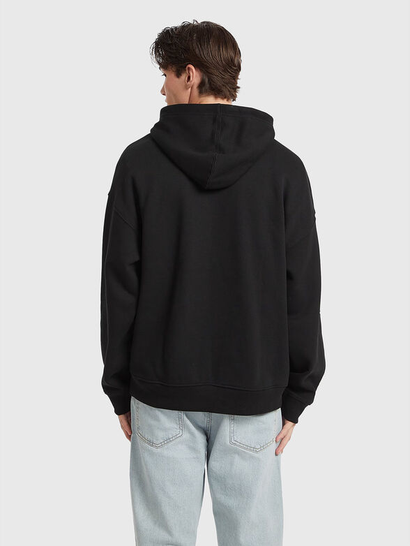 Cotton sweatshirt with hood and logo detail - 3