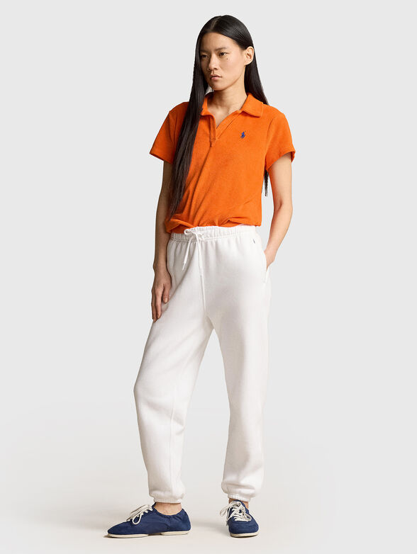 Orange plush polo shirt - 2