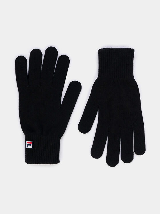 Плетени ръкавици BASIC в черен цвят - 1
