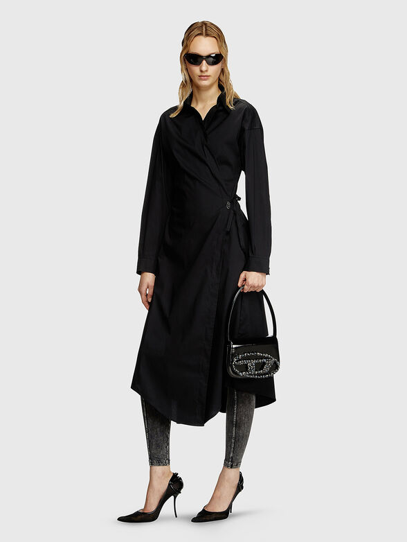 1DR mirror leather bag with oval rhinestones logo - 2