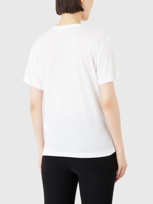 T-shirt with oval neckline and micro logo print - 3