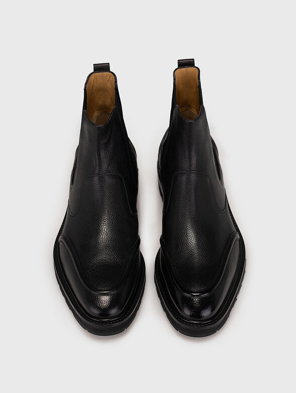 MILDOR black leather slip-on boots - 6