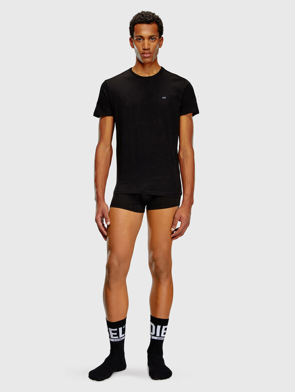 Set of three black cotton t-shirts - 4