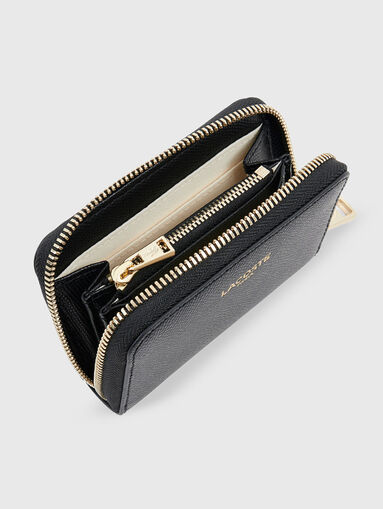 Small leather wallet with logo - 3